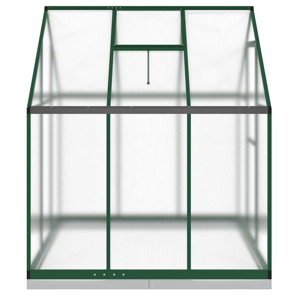 vidaXL Serre avec cadre de base vert 169x169x202 cm aluminium