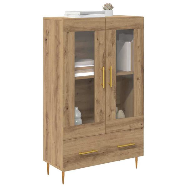 vidaXL Haut Armoire avec tiroir Ch&ecirc;ne artisanal 69,5 x 31 x 115 cm
