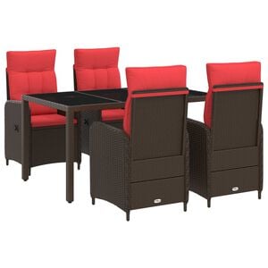 vidaXL Ensemble de repas ext&eacute;rieur 5 pc polyrotin