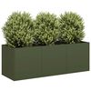 vidaXL Jardini&egrave;re vert olive 120x40x40 cm acier lamin&eacute; &agrave; froid