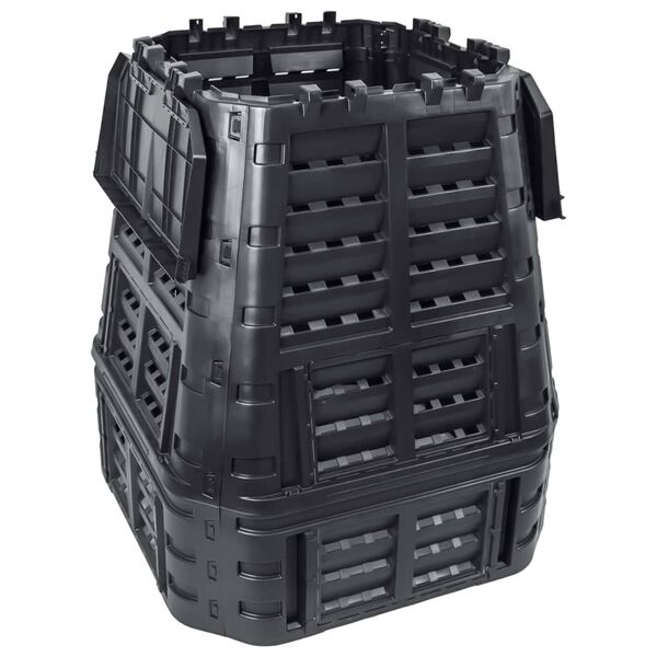 vidaXL Composteur de jardin Noir 93,3x93,3x113 cm 740 L