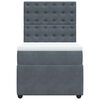 vidaXL Sommier &agrave; lattes de lit et matelas Gris fonc&eacute; 90x200 cm Velours