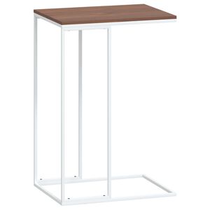 vidaXL Table d'appoint Blanc 40x30x59 cm Bois d'ing&eacute;nierie