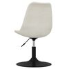vidaXL Chaises pivotantes &agrave; manger lot de 6 Cr&egrave;me Velours