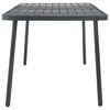 vidaXL Table de jardin Gris foncé 180x83x72 cm Acier