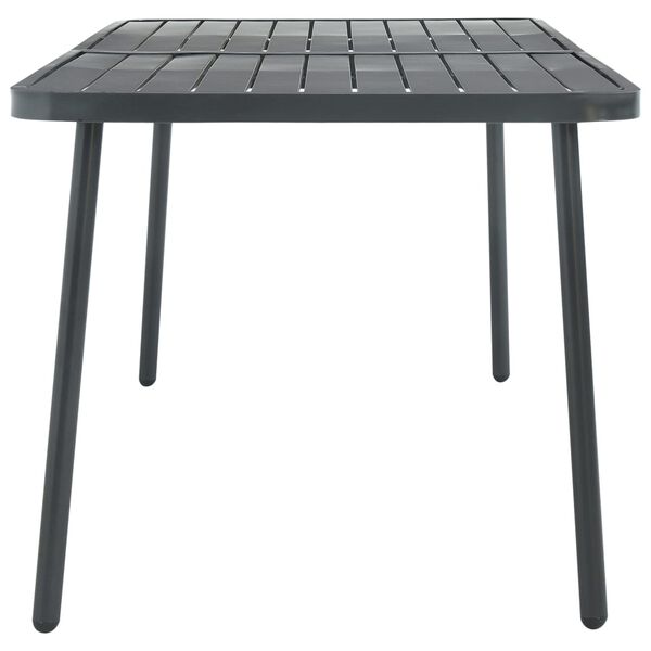 vidaXL Table de jardin Gris foncé 180x83x72 cm Acier