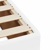 vidaXL Sommier à lattes de lit avec matelas Blanc 200x200cm Similicuir