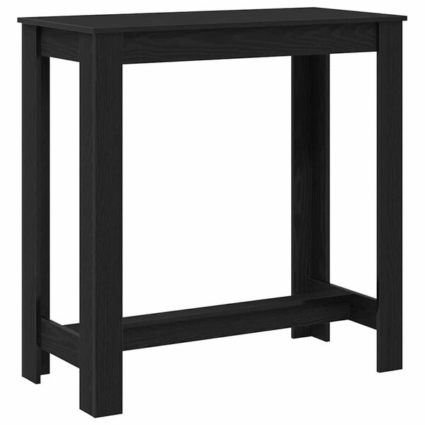 vidaXL Table de bar Ch&ecirc;ne noir 102 x 50 x 103,5 cm Bois d'ing&eacute;nierie