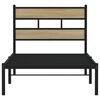 vidaXL Cadre de lit en m&eacute;tal sans matelas ch&ecirc;ne sonoma 107x203 cm