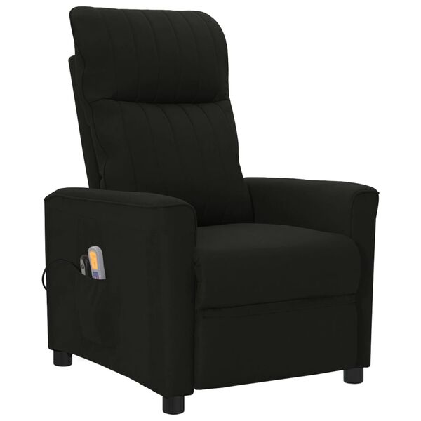 vidaXL Fauteuil électrique de massage Noir Tissu