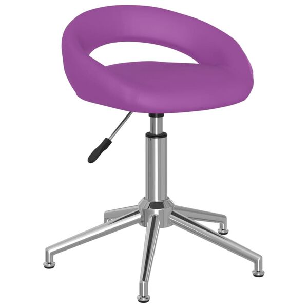 vidaXL Chaises &agrave; manger pivotantes lot de 2 violet similicuir