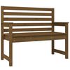 vidaXL Banc de jardin marron miel 109x48x91,5 cm bois de pin massif