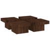 vidaXL Table basse Chêne marron 90x90x28 cm Bois d'ingénierie