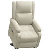 vidaXL Fauteuil de massage Cr&egrave;me Velours