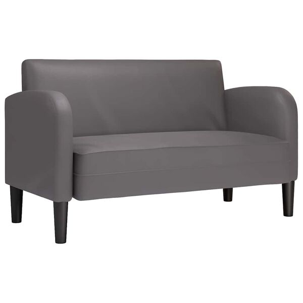 vidaXL Canap&eacute; causeuse gris 110 cm similicuir