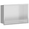 vidaXL Niche de Douche Argent&eacute; 30 x 20 x 9,5 cm Acier inoxydable