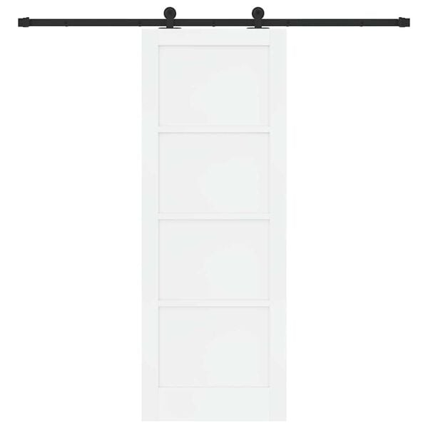 vidaXL Porte coulissante ORKDAL Blanc 78 x 211 cm Pin massif