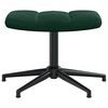 vidaXL Chaise de relaxation avec tabouret Vert fonc&eacute; Velours