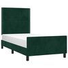 vidaXL Cadre de lit sans matelas vert fonc&eacute; 90x200 cm velours