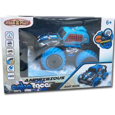 Gear2Play Véhicule terrestre jouet télécommandé 2 en 1 Aqua Racer Bleu