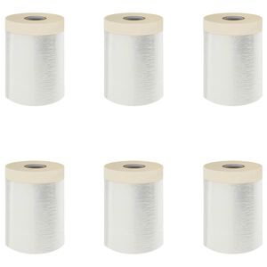 vidaXL Drap d'aspiration avec ruban adh&eacute;sif 6 pc Transparent HDPE