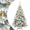 vidaXL Sapin de No&euml;l artificiel avec 300 LED Blanc 180 cm PE et PVC