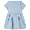 Robe pour enfants à volants bleu doux 128