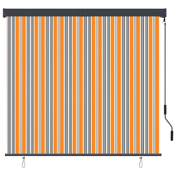 vidaXL Store roulant d'ext&eacute;rieur 160x250 cm Jaune et bleu