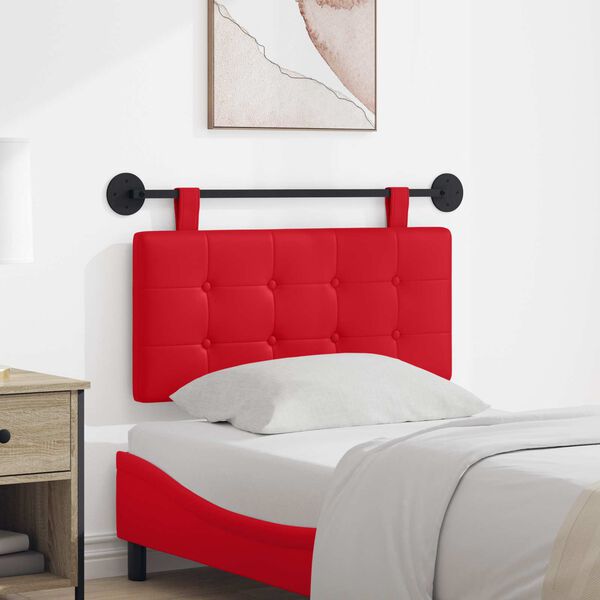 vidaXL T&ecirc;te de lit suspendue Rouge 100 x 55 x 5 cm Simili cuir
