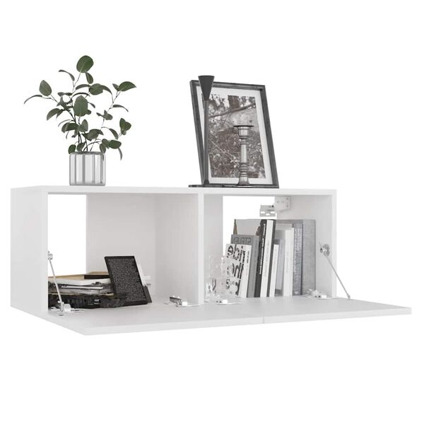 vidaXL Ensemble de meubles TV 8 pcs Blanc Bois d'ing&eacute;nierie
