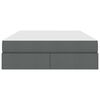 vidaXL Lit avec rangement et matelas Gris fonc&eacute; 140 x 200 cm Polyester