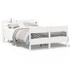 vidaXL Cadre de lit sans matelas blanc 160x200 cm bois de pin massif