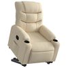 vidaXL Fauteuil inclinable Cr&egrave;me Tissu