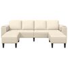 vidaXL Sofa en tissu avec coussin Crème 208 cm Tissu en velours côtelé