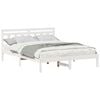 vidaXL Cadre de lit Blanc 140 x 200 cm Pin massif