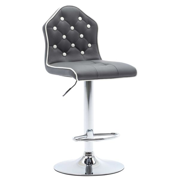 vidaXL Tabourets de bar lot de 2 gris similicuir