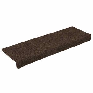 vidaXL Tapis d'escalier autocollants 15 pi&egrave;ces 65x21x4 cm Marron