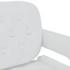 vidaXL Chaises pivotantes &agrave; manger lot de 4 blanc similicuir
