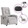 vidaXL Fauteuil inclinable &eacute;lectrique gris nuage tissu