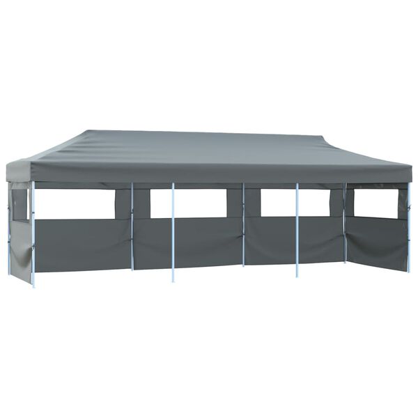 vidaXL Tente de réception pliable avec 5 parois 870x291x315 cm Anthracite