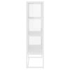 vidaXL Buffet haut Blanc 80x35x135 cm Acier et verre tremp&eacute;