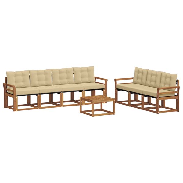 vidaXL Ensemble de canap&eacute;s d'ext&eacute;rieur 8 pcs Naturel et Beige