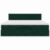 VidaXL Cadre de lit ottoman avec matelas vert foncé 160x200 cm velours