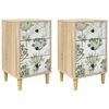 vidaXL Table de chevet GOTHA 2 pc Ch&ecirc;ne Sonoma 36 x 33 x 60 cm