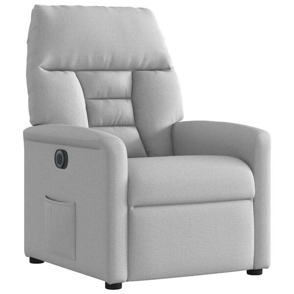 vidaXL Fauteuil inclinable &eacute;lectrique gris nuage tissu