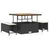 vidaXL Ensemble de canap&eacute; de jardin 8 pcs Noir polyrotin