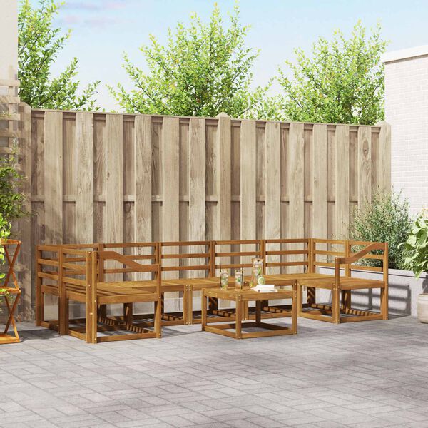 vidaXL Ensemble de canap&eacute;s d'ext&eacute;rieur 8 pcs Naturel