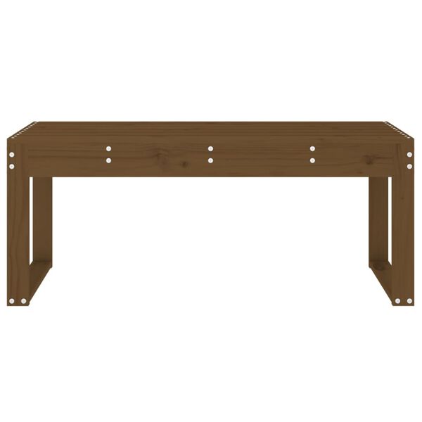 vidaXL Banc de jardin marron miel 110x38x45 cm bois de pin massif