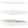 vidaXL Lit ottoman avec matelas & LED blanc pur 140x200cm similicuir