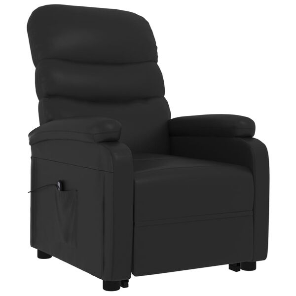vidaXL Fauteuil Noir Similicuir